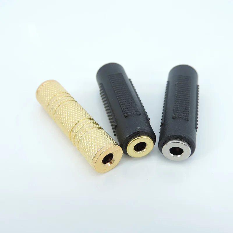 3.5mm Jack Coupler Gold Plated 3.5 mm Female to 3.5mm Female Jack plug audio Stereo Coupler Socket Adapter connectors