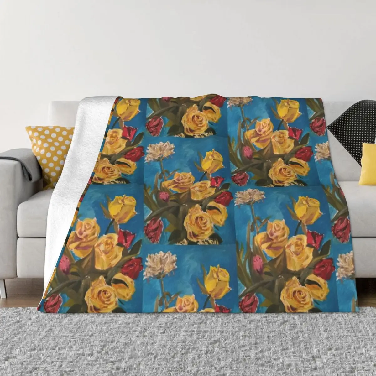 

New Year Roses Throw Blanket Sofas Furry Blankets For Bed Weighted Blankets