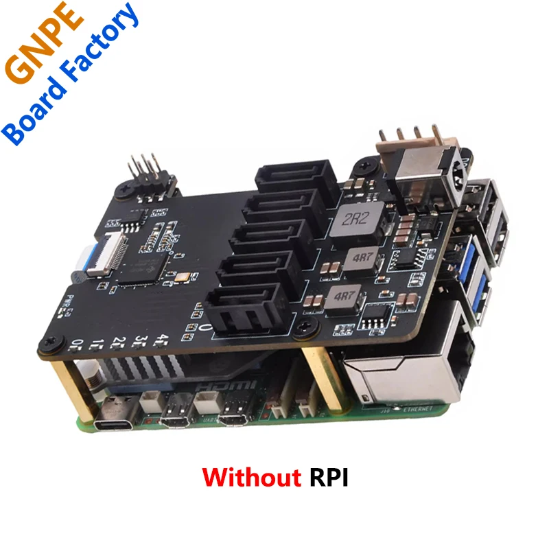 Raspberry PI 5 X1009 PCIe to 5-port SATA disk expansion board