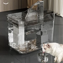 1.5L Cat Water Dispenser with Pump Filtered Water Mute Water Shortage Auto Power Off Automatic Circulating Flow Drinker