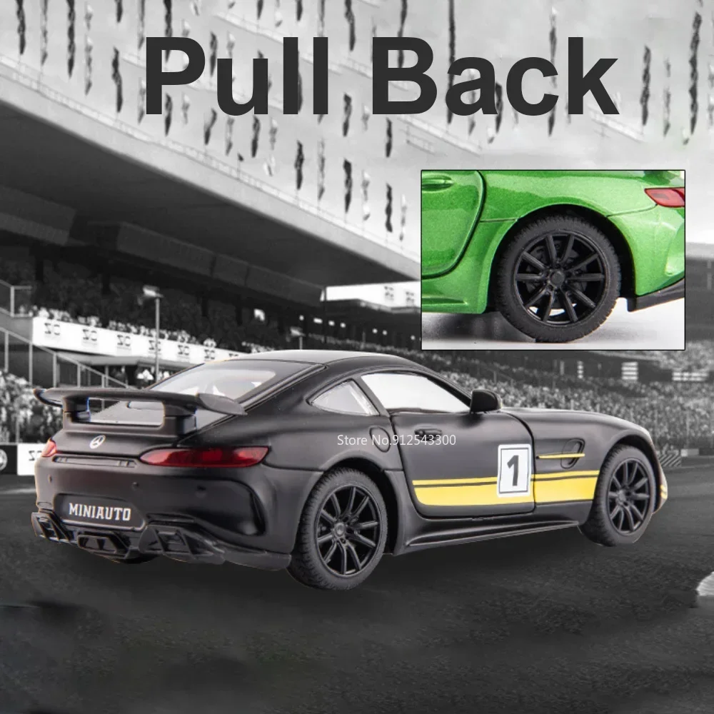 1:32 GT C260 Sports Car Model Toy Alloy Diecasting Doors Opened Pull Back Vehicle Models Sound Light Collection Gift for Boys