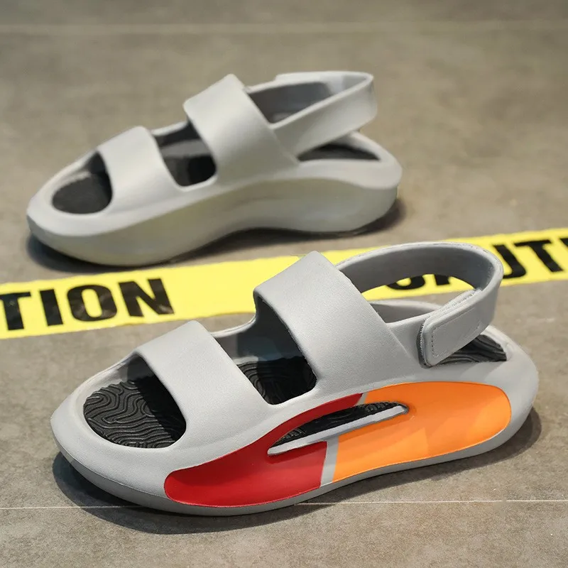 Sandalias de verano para hombre, zapatillas suaves de EVA, toboganes de playa al aire libre, sandalias antideslizantes, zapatos casuales de verano