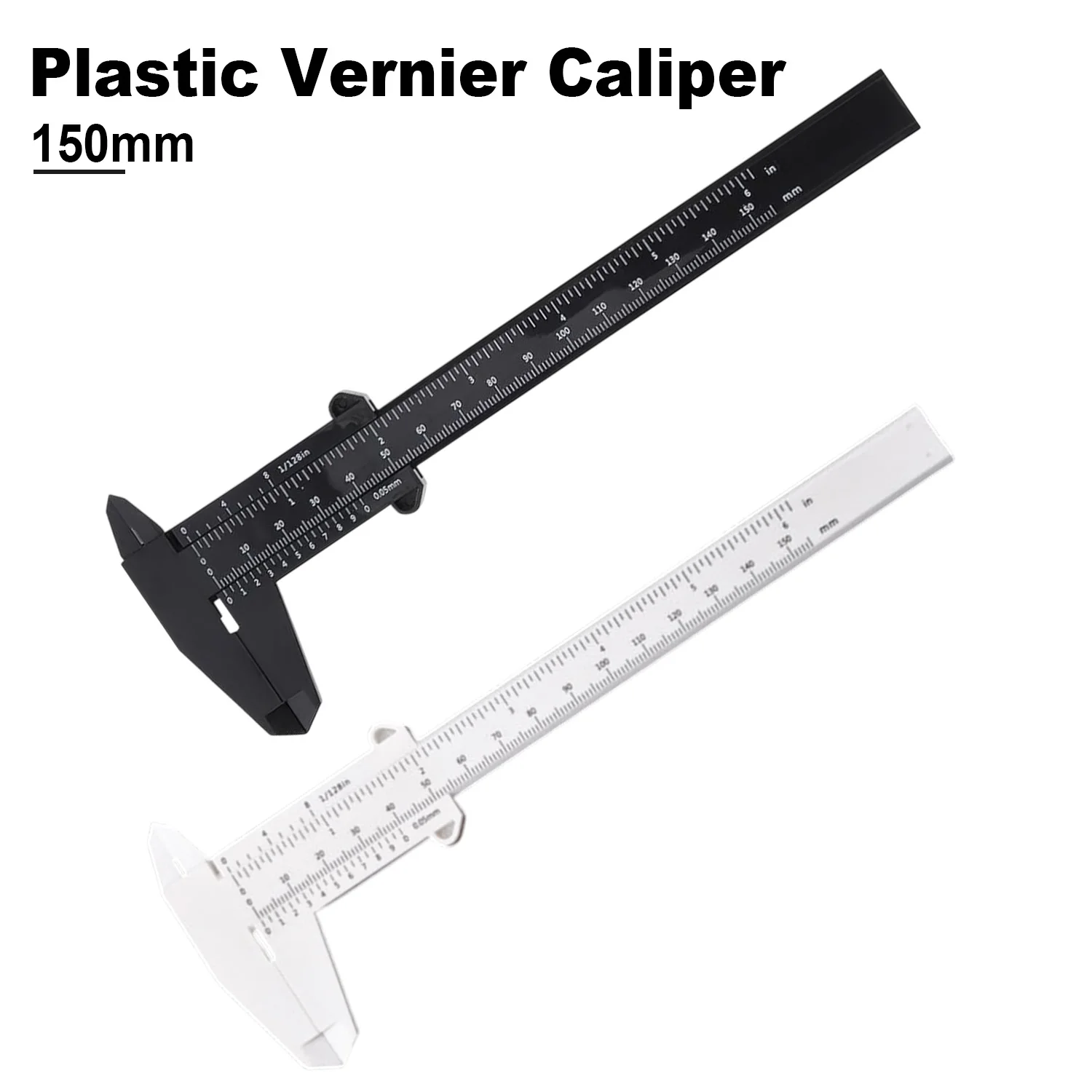 150mm Plastic Vernier Caliper Double Scale MM Inch Eyebrow Measuring Ruler Permanent Makeup Caliper For Eyebrow Symmetry