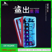 Darmoshark SK16QMK Wireless Mini keyboard wired Bluetooth 2.4G Three mode RGB light Hot Swap Customized Game Keyboard PC Gift