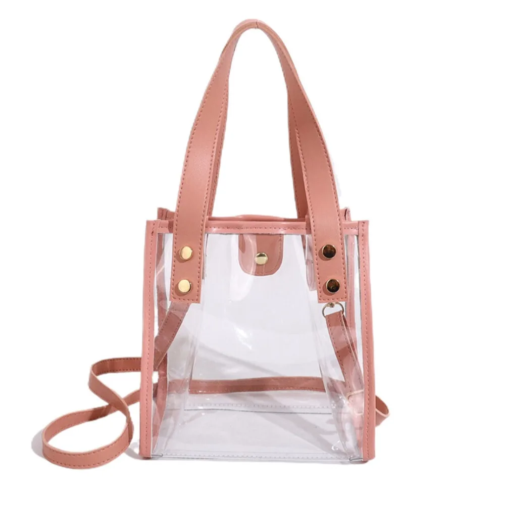 

Fashion Storage Bag PVC Transparent Bag Jelly Bag Summer Women Handbag Shoulder Pouch Cosmetic Bag Crossbody Bag Beach