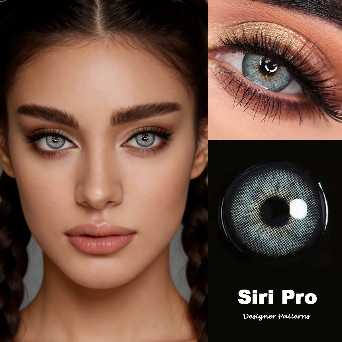 Visuashow Siri Pro 1 Paar Weiche Farbige Kontaktlinsen Halbjährlich Tragbar Einweg mit Natürlichem Aussehen und Komfort Perfekt für die Schönheit der Augen, ideal für den täglichen Gebrauch und das Make-up für Frauen – Detail 3
