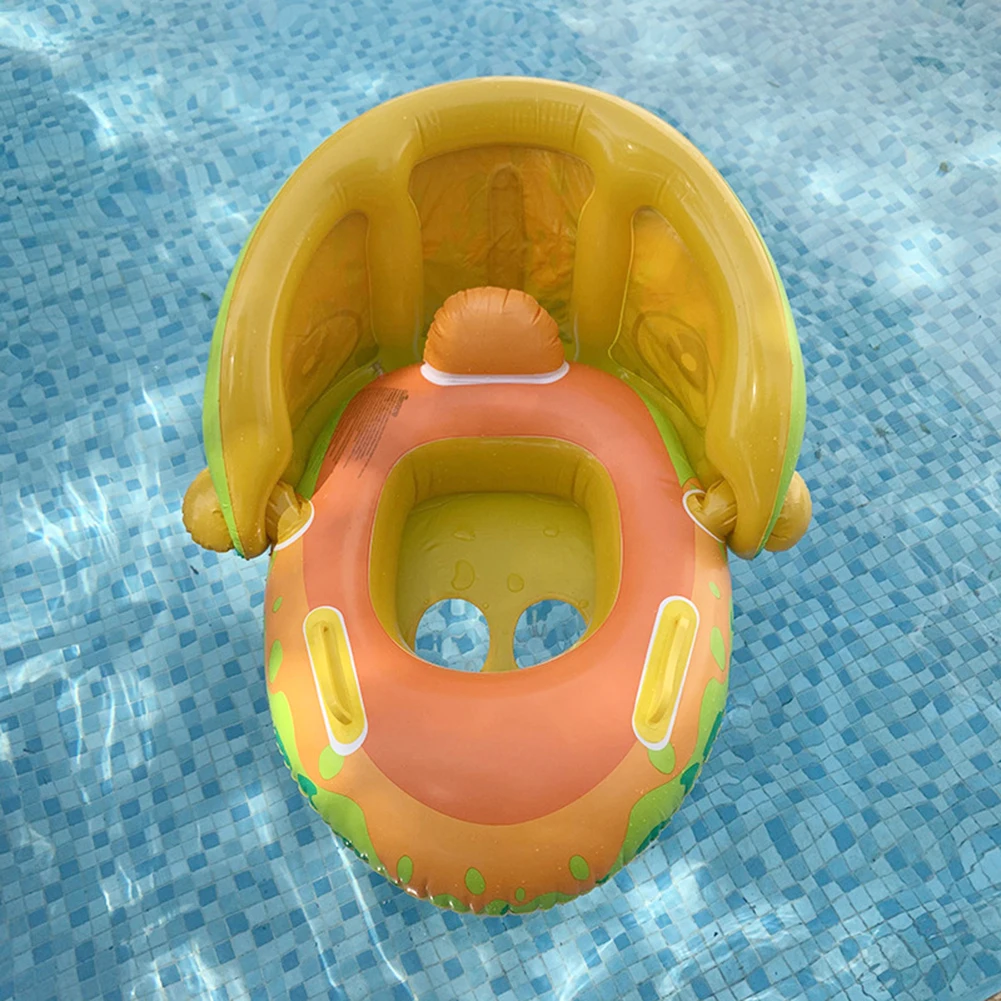 Baby Inflatable Swimming Rings Baby Float Circle Swimming Inflatable Infant Floating Swim Pool Accessories Sunshade Circle Toys