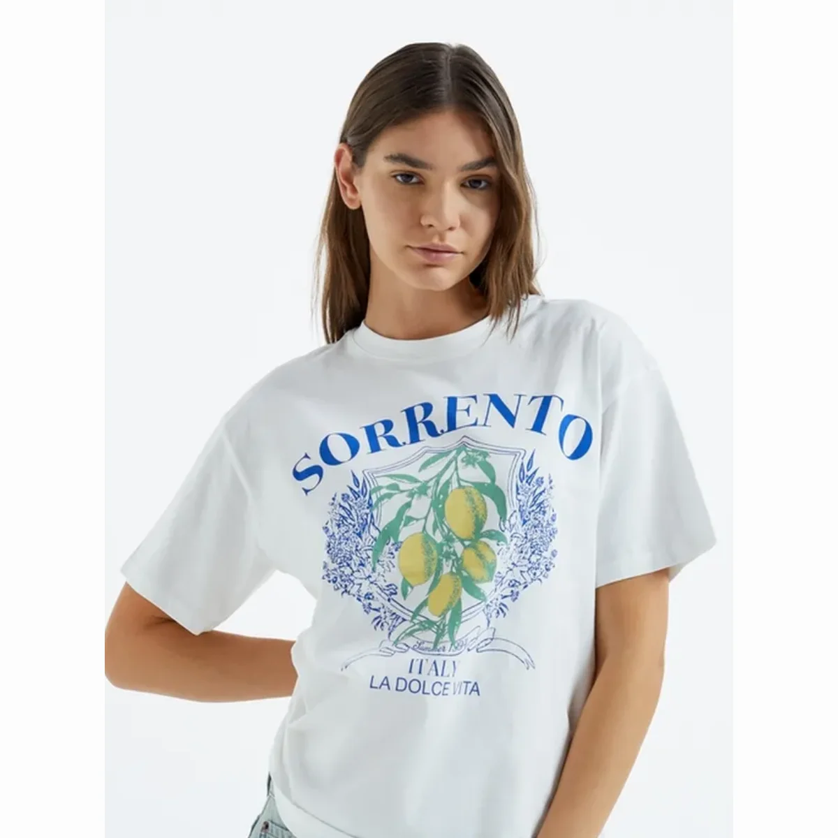 

Fun Printed, Stylish and Individualistic European and American Style Loose and Versatile Summer Oversized Pure Cotton T-shirt