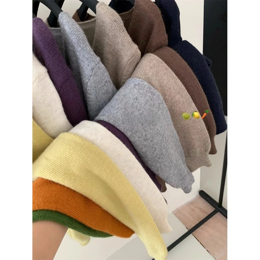 فضفاض سترة V-Ne الكورية Sle ملابس داخلية نسائية عادية محبوك للخريف مريحة التخسيس كسول Sle