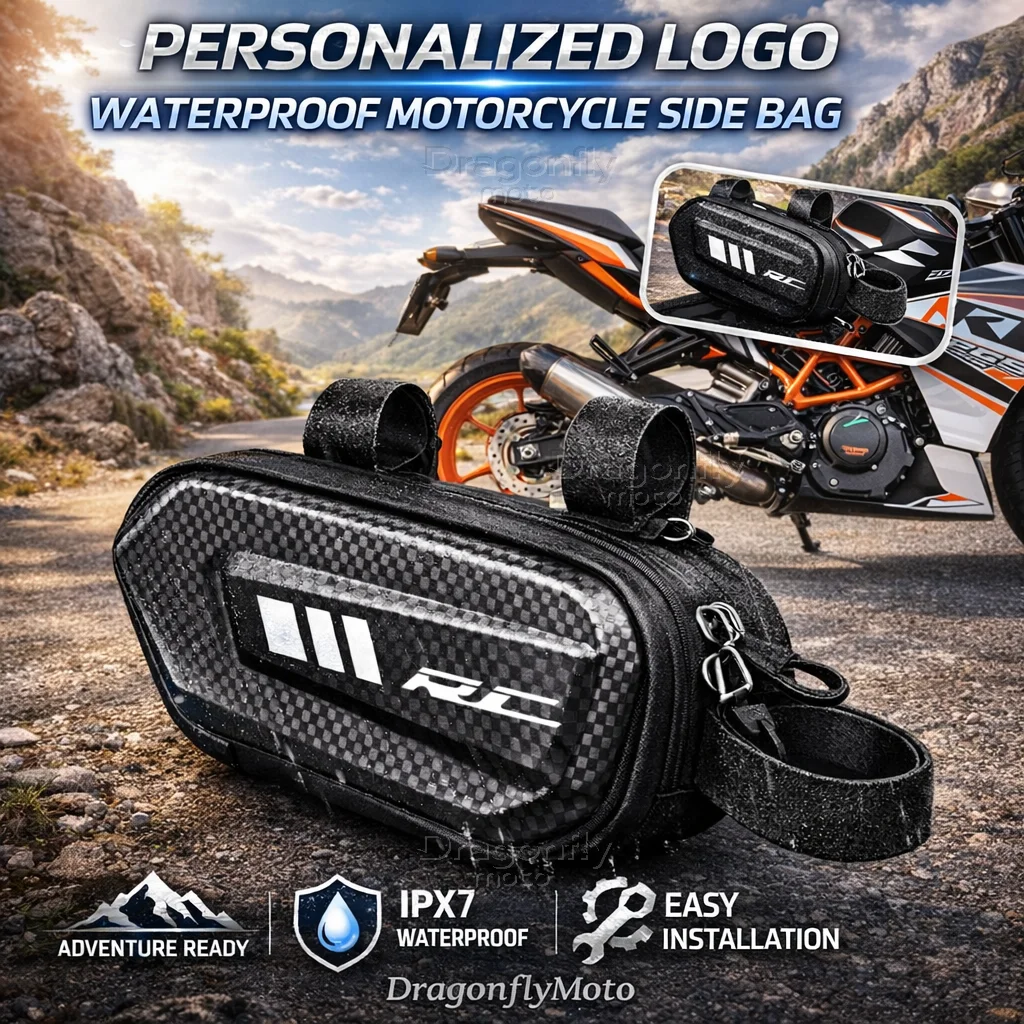 

For KTM RC125 200 250 390 rc390 2014 2015 2016-2018 Motorcycle Side Bag Personalized Logo Waterproof Hard Shell Saddlebag