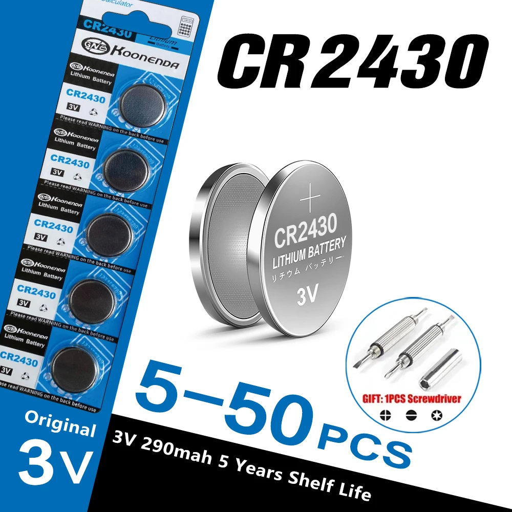 5-50PCS CR2430 3V 2…