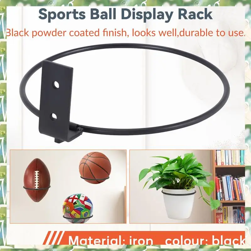 กีฬา 2 แพ็คพับผู้ถือติดผนัง,กีฬา Ball Display Rack สําหรับบาสเกตบอลวอลเลย์บอลรักบี้ฟุตบอล,2 แพ็ค