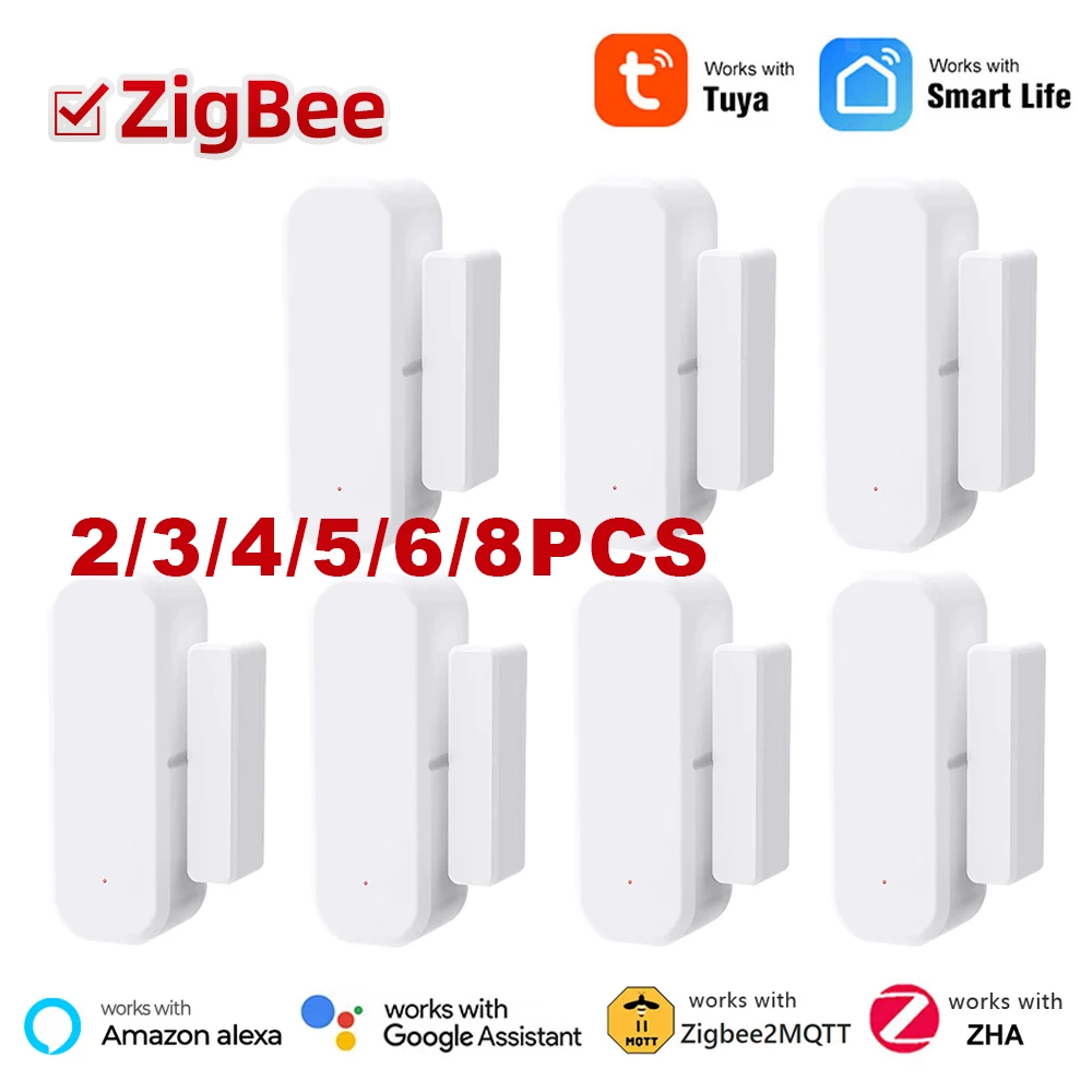 

Tuya Zigbee Door Window Sensor Entry Sensor Security Burglar Door Sensor Alarm Smart Life Control Alexa 2MQTT Require Zigbee Hub