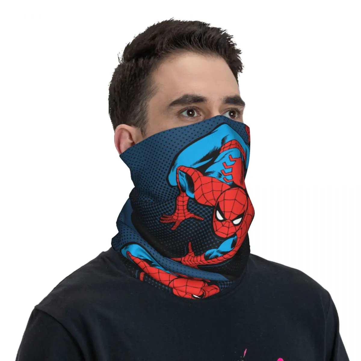 Custom Retro Spider Man Muur Kruipen Winter Hoofdband Halswarmer Mannen Vrouwen Wandelen Jacht Tube Sjaal Gezicht Bandana Gaiter