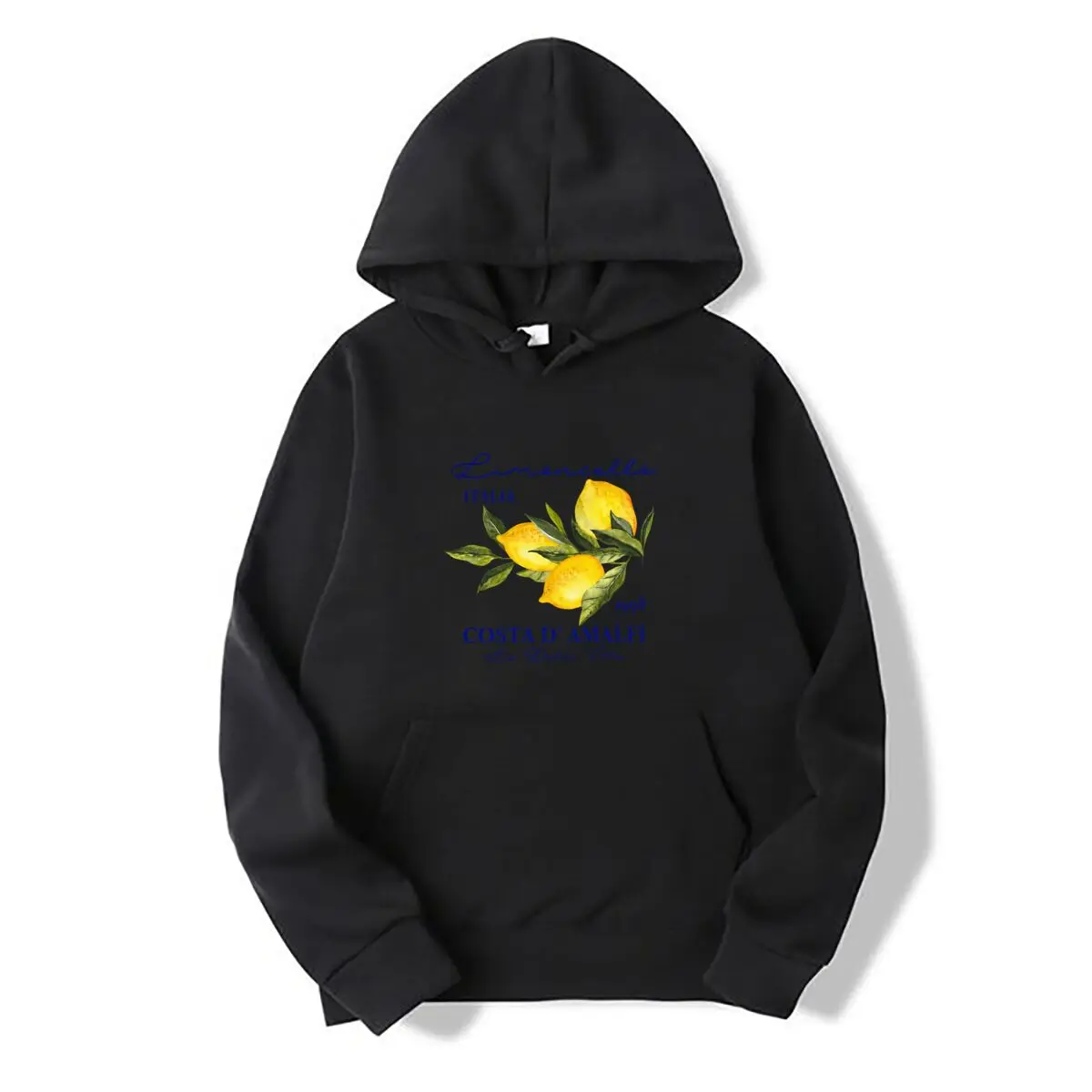 Limoncello Italia Costa D Amalfi 1998 La Dolce Vita Lemon Leaves Autumn and winter new men's and women's hooded sweatshirts