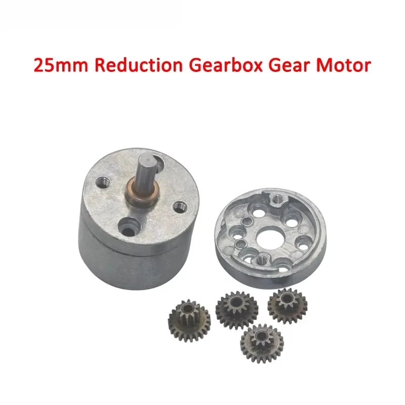 25mm Small Metal Gearbox Case JGA25 Gear Reducer 4mm Shaft L12 L25 for 370 310 2418 Motor DIY Assembly