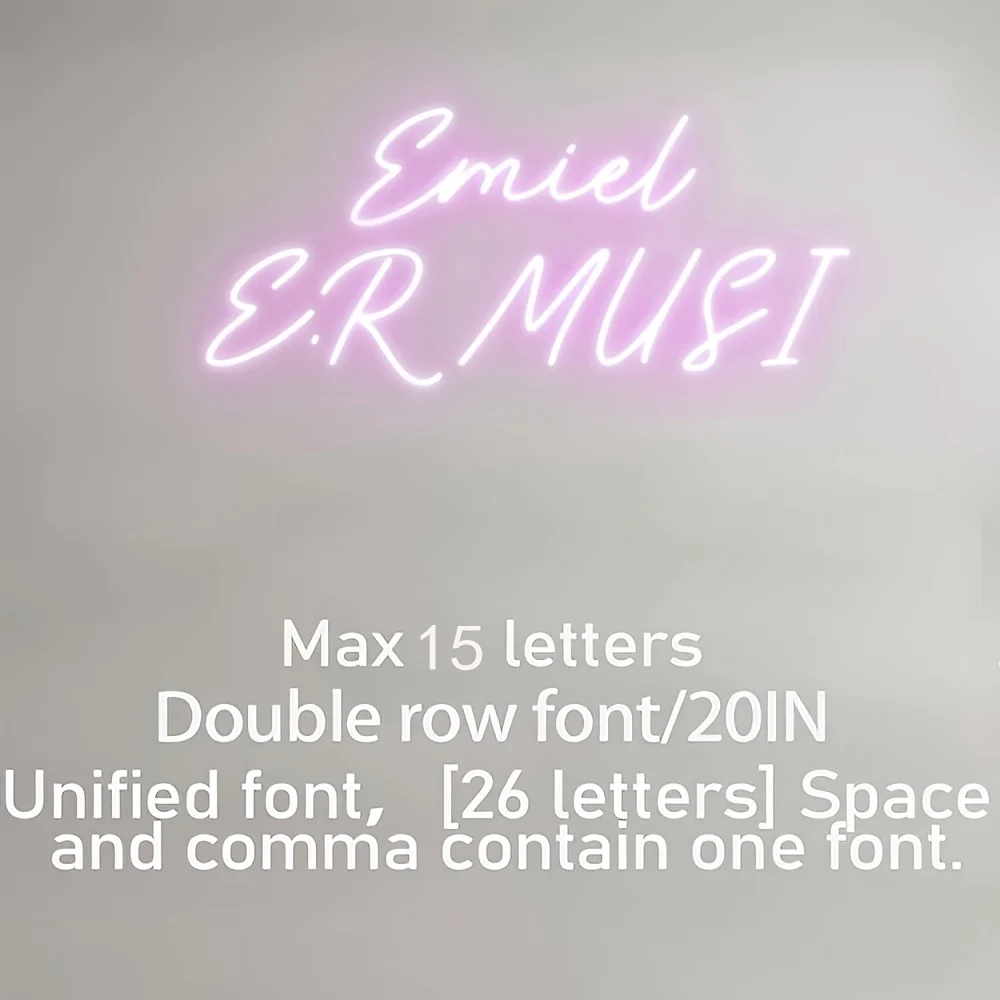 Custom LED Neon Signs Personalized Names Neon USB Multi Font Color Light Can Be Used For Living Room Christmas Decorations Gifts