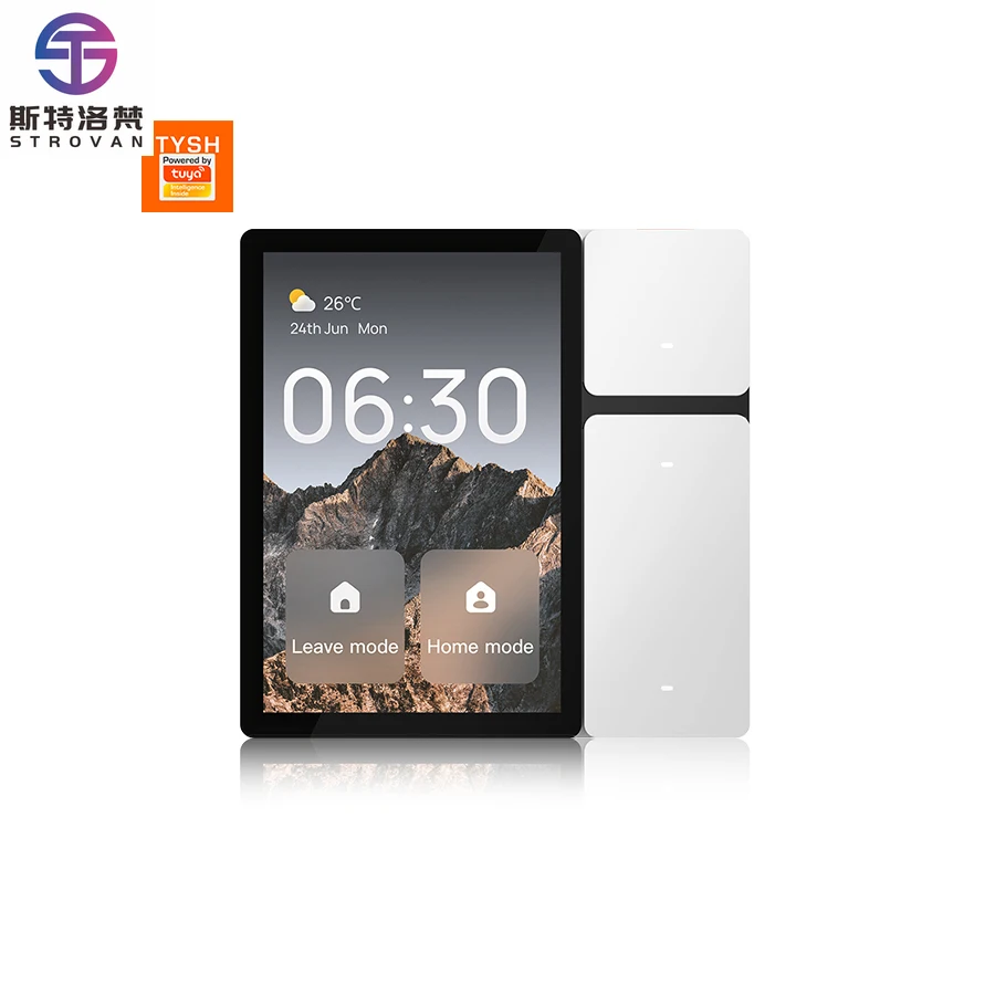 

STLF 3.5 Inch Display Screen Smart Wall Switch Controlled for Tuya Alexa App 16a Max. 3-way 1/2/3/4 Gang Sigmesh Wifi Ir Ether