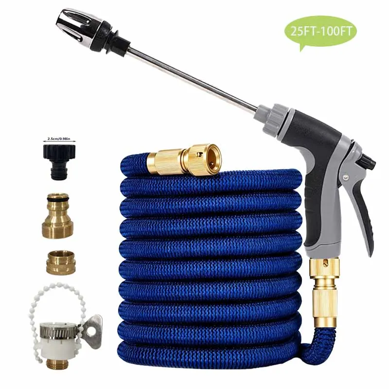 

Expandable Magic High-Pressure Car Wash Hose – Comes with Multifunctional Water Gun for Garden Watering & Household Cleaning
