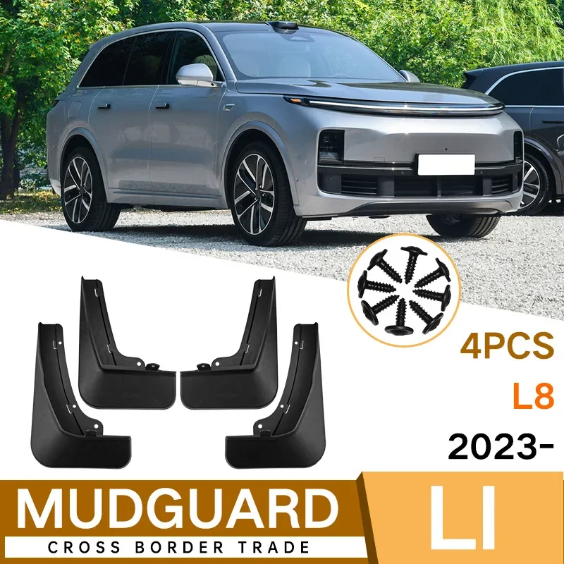 

For Leading ideal L8 2023 black car mudguard Reduce dust Resist tire dirt car accessories tools