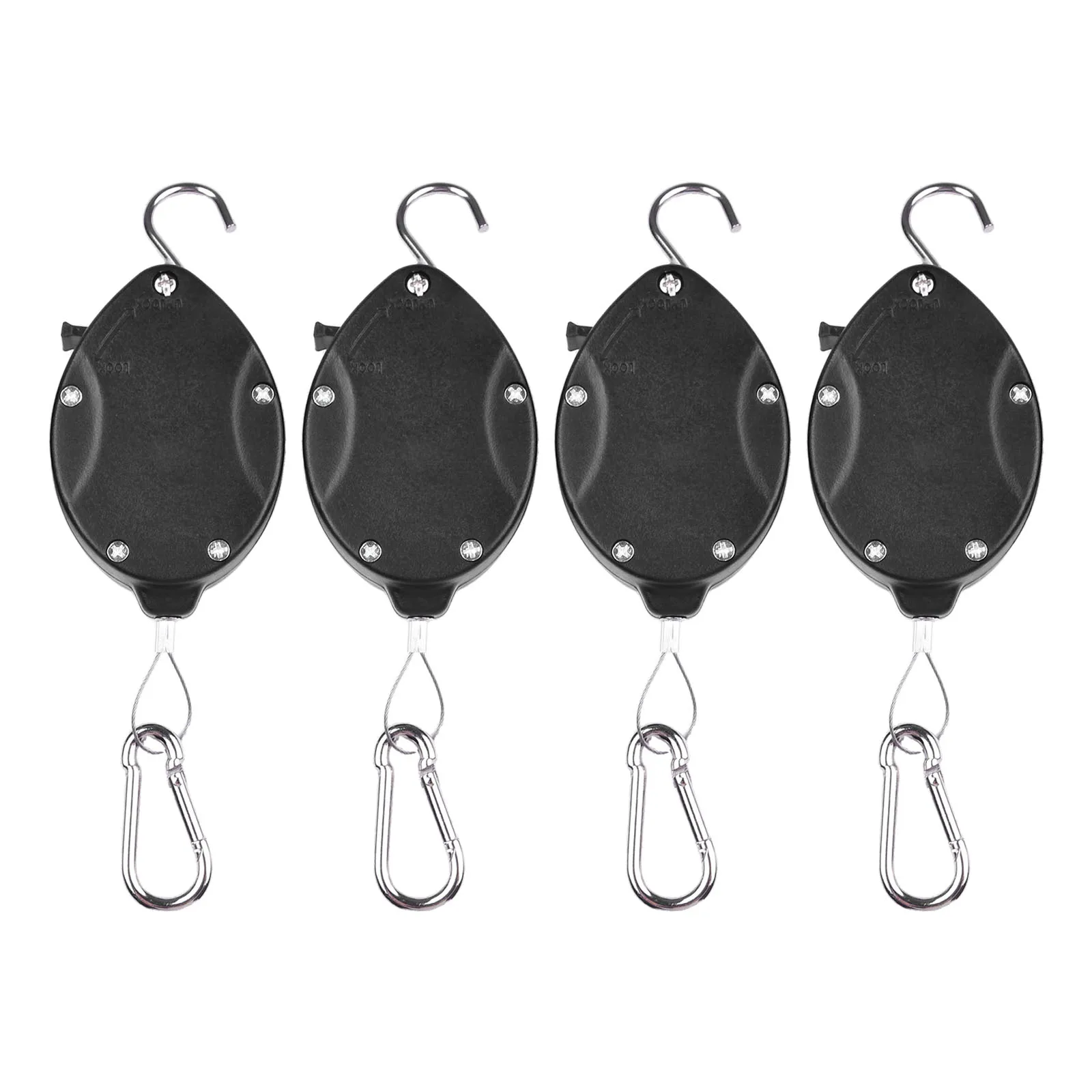 4Pcs Plant Hook Pulley, Retractable Plant Hanger Easy Reach Hanging Flower Basket For Garden Baskets Pots And Birds Feeder