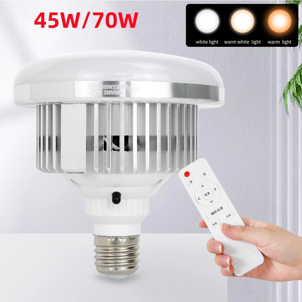 E27 Base LED Light Bulb Photography Photo Studio Lamp For Youtube Live Stream Video Daylight Bulb LED Video Light