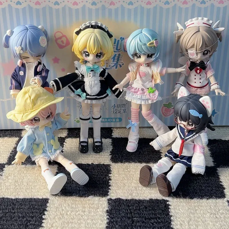 New Unveiled  Little Key Artbook Series 1/12 Bjd Blind Box Caixa Caja Dolls Mystery Box Gift Desktop Ornament Cartoon Model