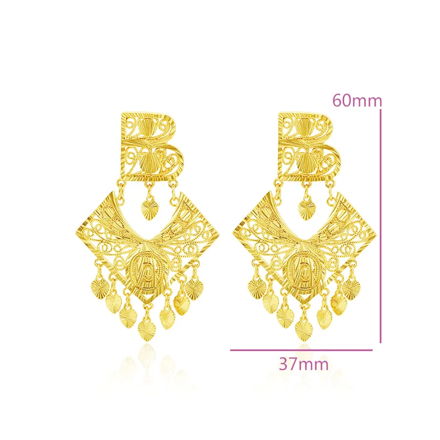 أسعار الجملة --- XP أقراط متدلية على الطراز الغريب للنساء بوهيميا مجوهرات الأزياء مطلية بالذهب الخالص تصميم جديد