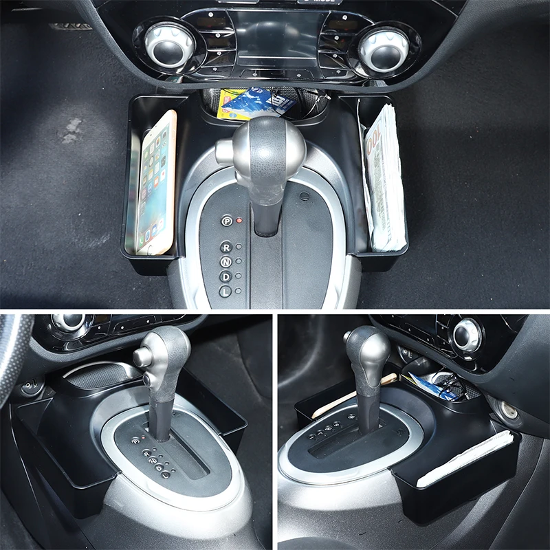 For 2011-2019 Nissan JUKE Infiniti ESQ ABS Car Gear Shift Side Storage Box Tray Holder Side Organizer Tray Interior Accessories image 5