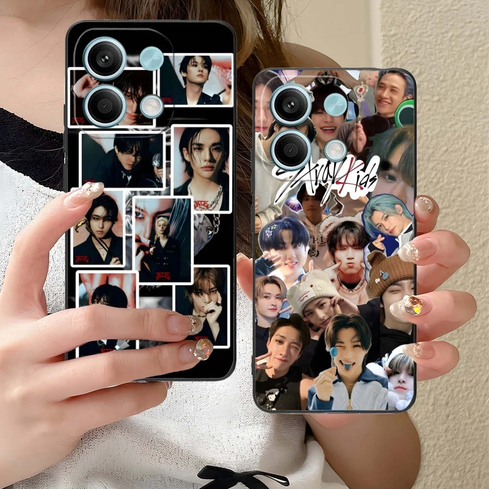 KPOP Kids ATE Mobile Cell Phone Case for Xiaomi Redmi 14 13 13C 12 12C 10 10C A1 A2 A3 Plus 5G Black Soft Phone Cover Shell