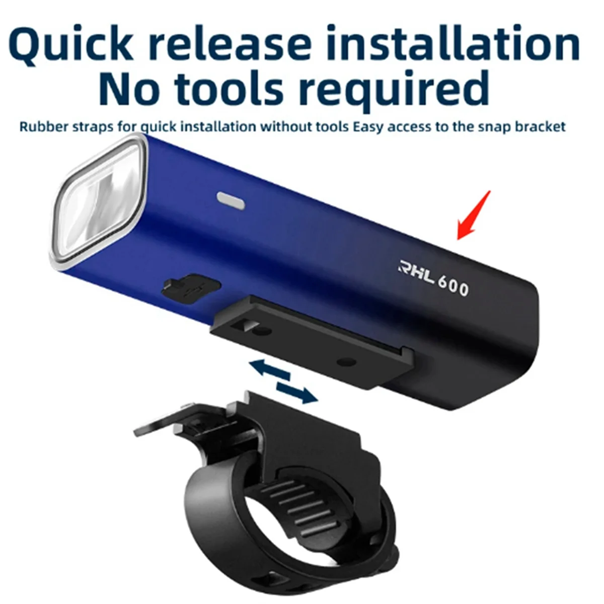 

Y01AROCKBROS 800LM USB Rechargeable Bicycle Front Light Cycling Headlight Super Bright Flashlight Bike Headlight