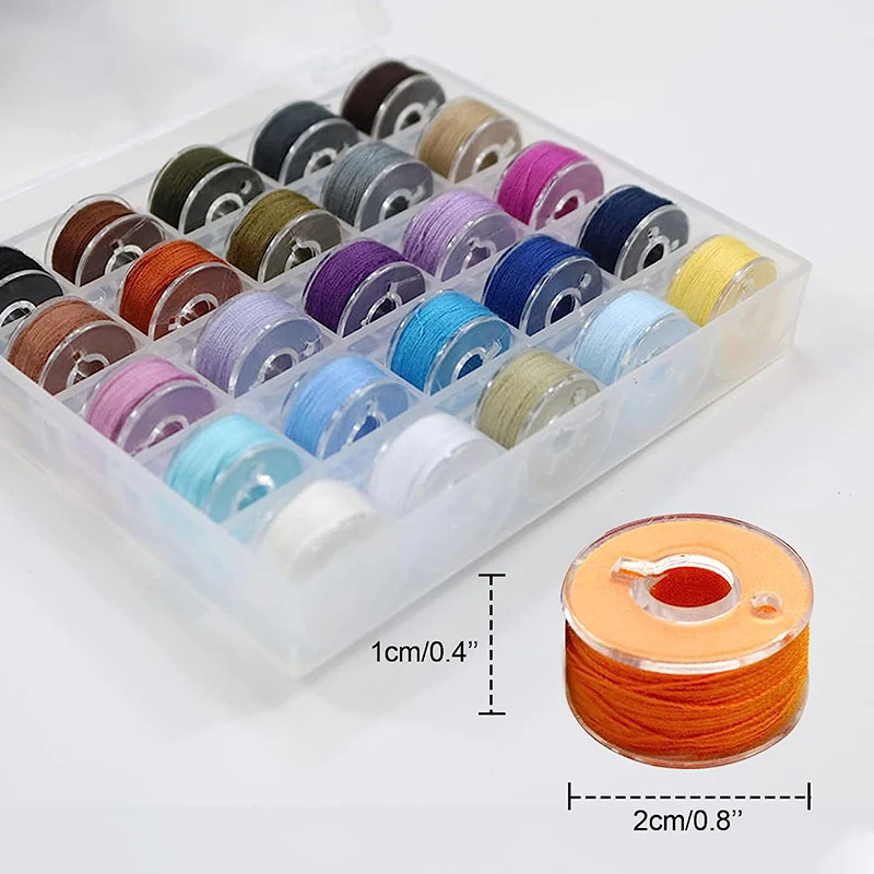 Sewing Bobbins Box Set Sewing Machine 25Pcs Bobbins Multicolor Thread Spool For Stitch Machine Spools Sewing Accessories