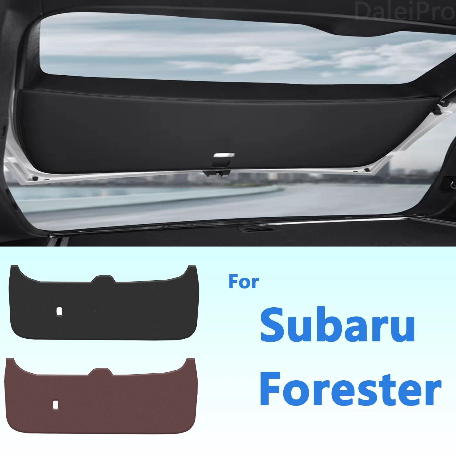 For Subaru Forester 2019-2023 2024 Car Liftgate Scratch Resistant Rear Trunk Protection Cover Anti-kick Leather Decoration Pad