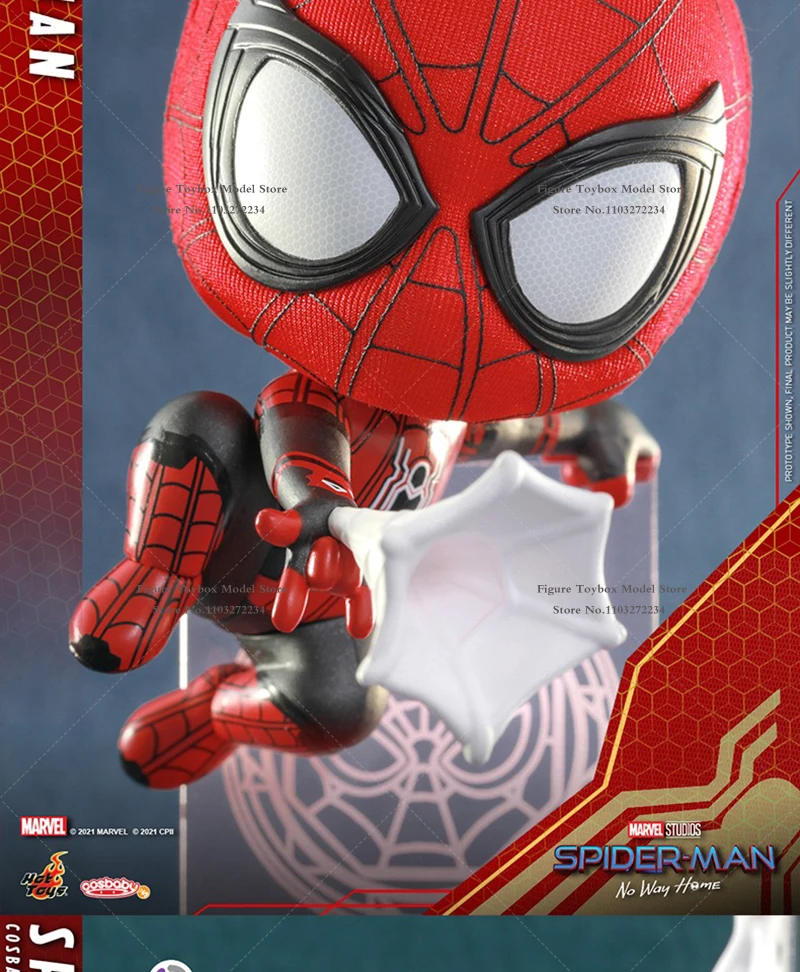 HotToys Marvel Spider-Man No Way Home Series COSBABY Collectible Anime 8-11.5cm Mini Peter Parker Lighting Man Action Figure