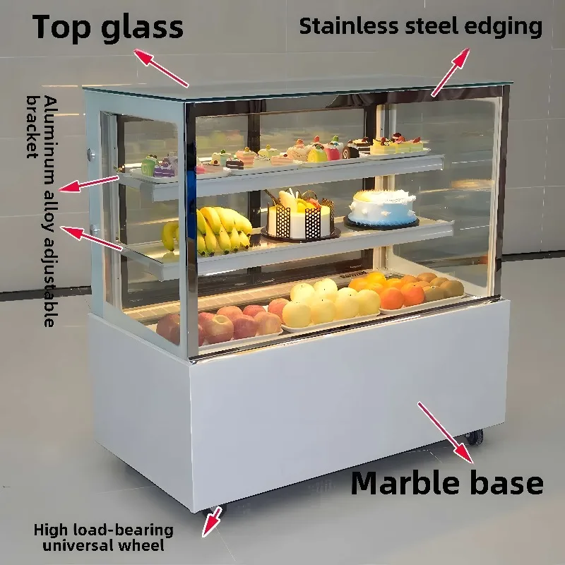 Cake Display Fridge Commercial Bakery Showcase Glass Door Cooler Pastry Display Cabinet Refrigerated Dessert Shop Counter OME