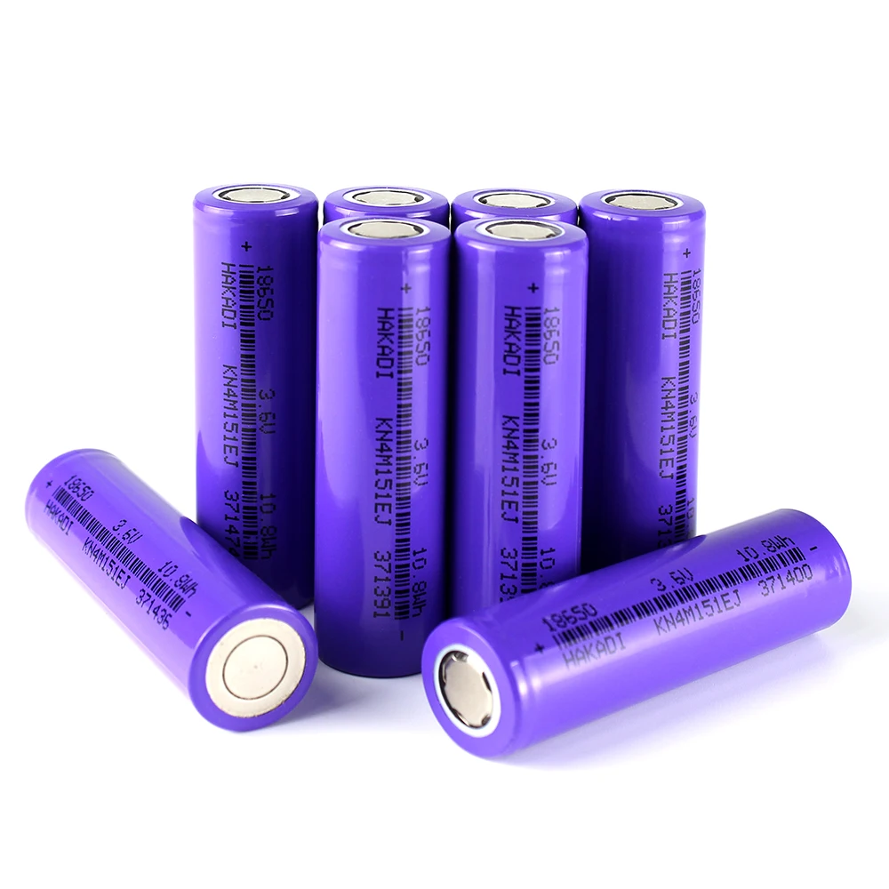 100PCS 18650 3.7V 2600mah 2900mah 3000mah Lithium-ion NMC Rechargeable Batteries 3C High Rate Discharge For DIY Solar System