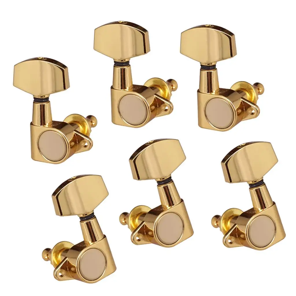 Sealed Guitar Tuning Pegs Square Handle 3R3L Tuners Guitar Parts for Acoustic Electric Guitar Replacement