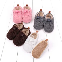 Baby Winter Shoes Soft Cotton High Quality TPR Sole Anti-slip Warm Prewalk Sneaker for Newborn Toddler Boys and Girls BHM3143