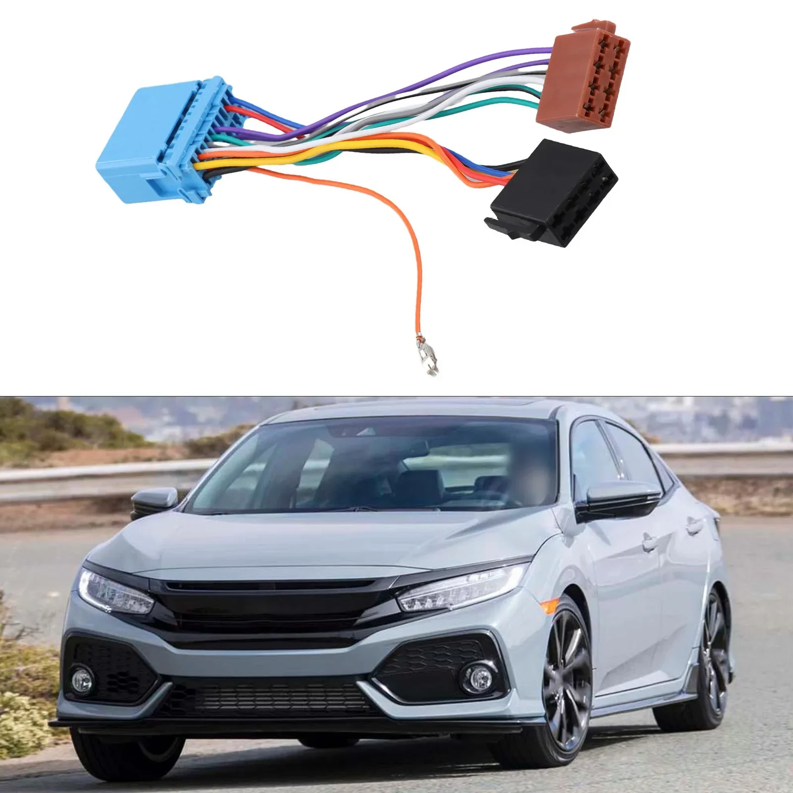 Car Audio Installation ISO Wiring Harness Stereo Wiring Harness Wear-Resistant Design Quick Installation For Honda Civic