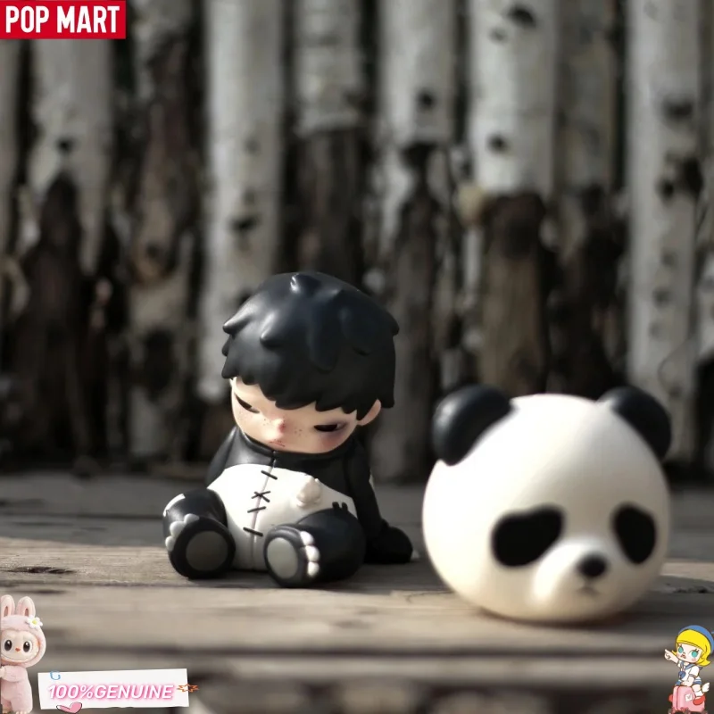

POP MART Hirono кукла панда и Хироно натуральная фигурка подвесная открытка Kawaii мультяшная кукла украшения для дома Коллекционный декор для рабочего стола