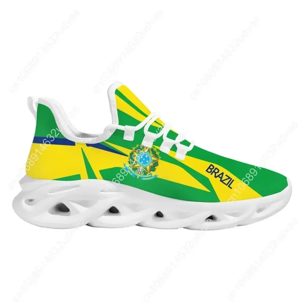 Brazil National Emblem Brand Design Large Pentagram Pattern Platform Sneakers Lace-up Casual Shoes New Breathable Jogging Shoes 3