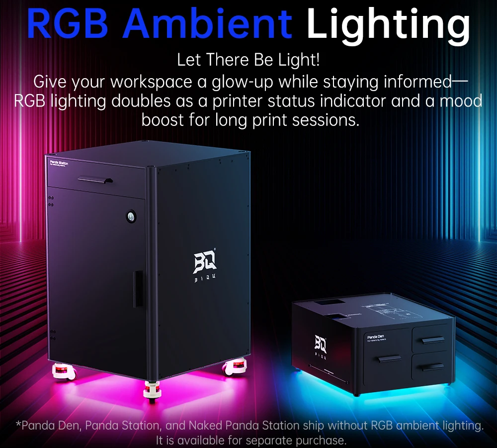 

BIQU PANDA-VERSE Визуализация состояния Погружное освещение Web UI Panda Alarm Panda Lux RGB Обновление для Bambu Lab P1 X1 DIY