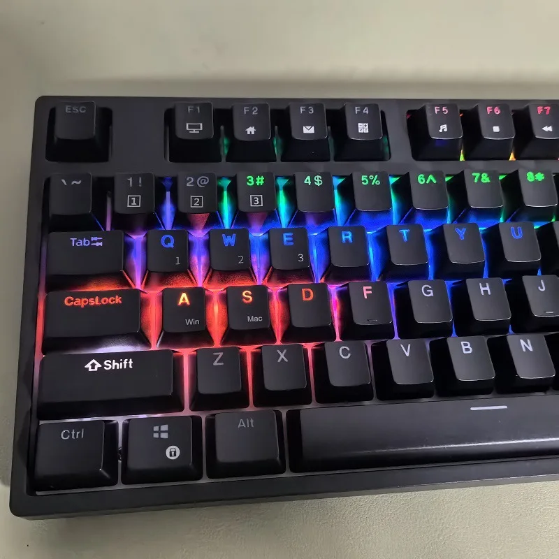 Key cap cross-border wholesale ABS key cap mechanical keyboard 108 keys two-color injection molding character luminous
