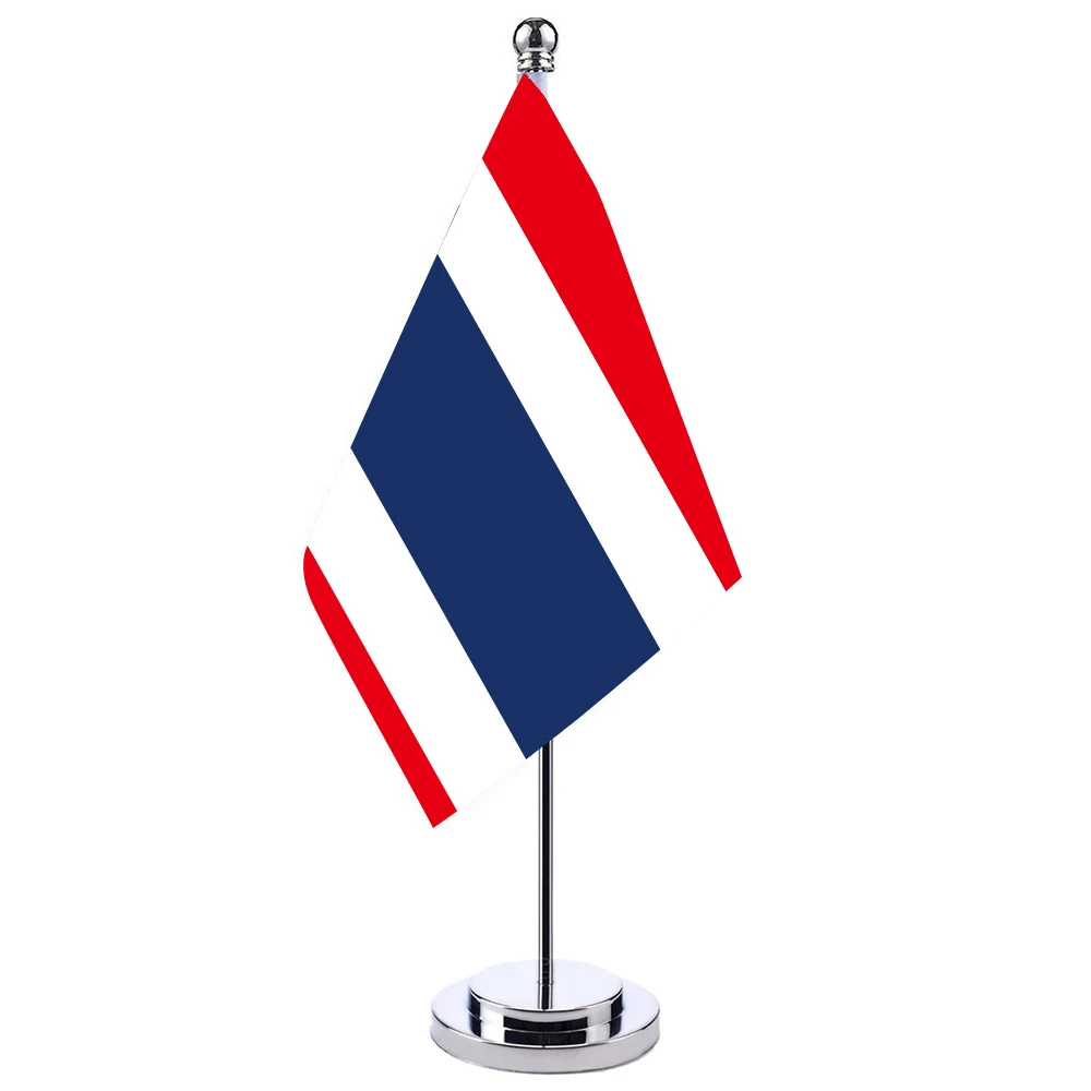 

aerlxemrbrae 14x21cm Office Desk Flag Of Thailand Banner Polyester THA TH Thailand National