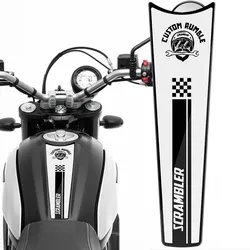 3D Motorcycle Accessories Retro Sticker Decal Fuel Tank Pad Decorative Protector For Scrambler 800 1100 Sport Pro
