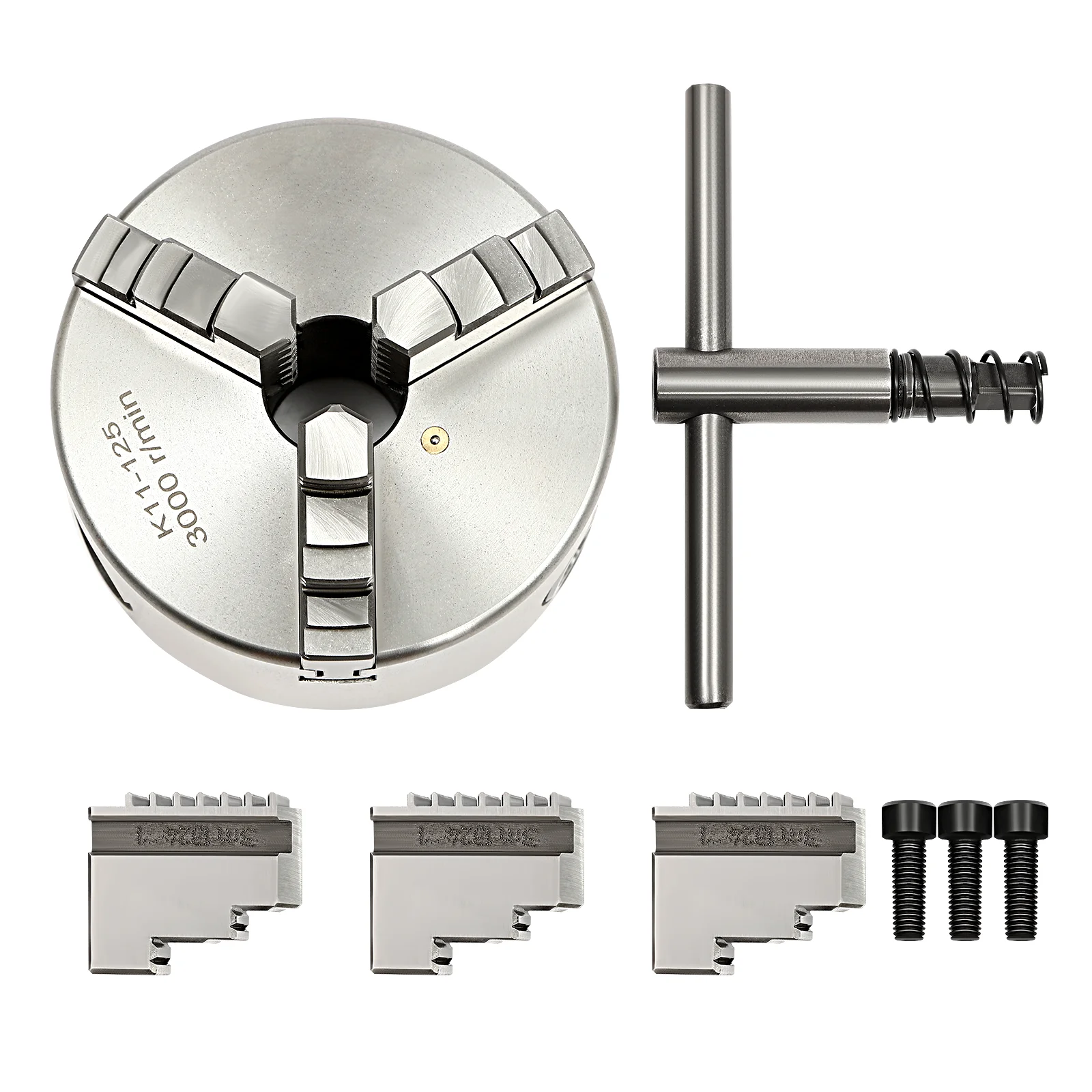 Selbstzentrierendes Drehmaschinenfutter-Set 3-Kiefer Selbstzentrierendes Drehmaschinenfutter 3000 U/min Selbstzentrierendes Futter für allgemeine/CNC-Werkzeugmaschinen – Detail 3