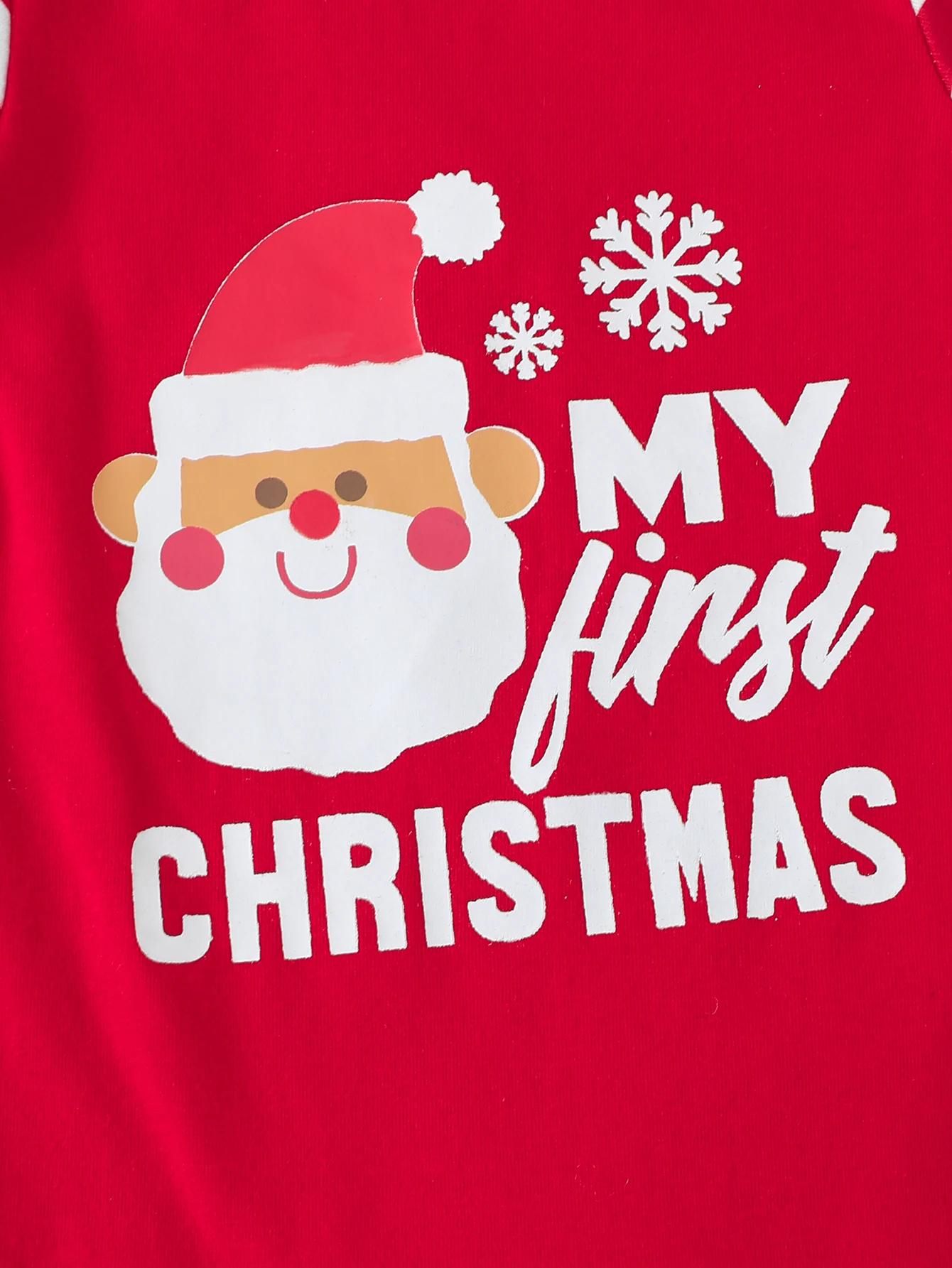 مجموعة رومبير عيد الميلاد الأولى للأطفال: ملابس مكونة من قطعتين مطبوع عليها سانتا "عيد الميلاد الأول".