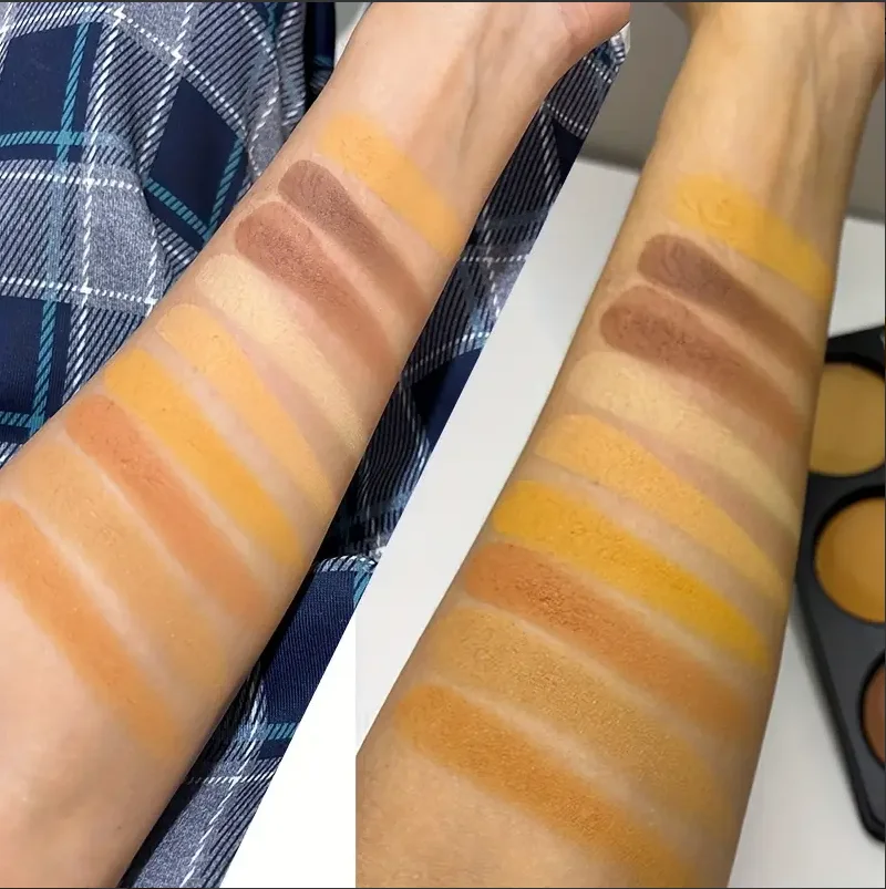 9-Farben-wasserdichter Kontur-Concealer, matte Palette, mittlere bis tiefe Farbtöne, 3D-Bildhauerei, Ölkontrolle, langanhaltendes Make-up