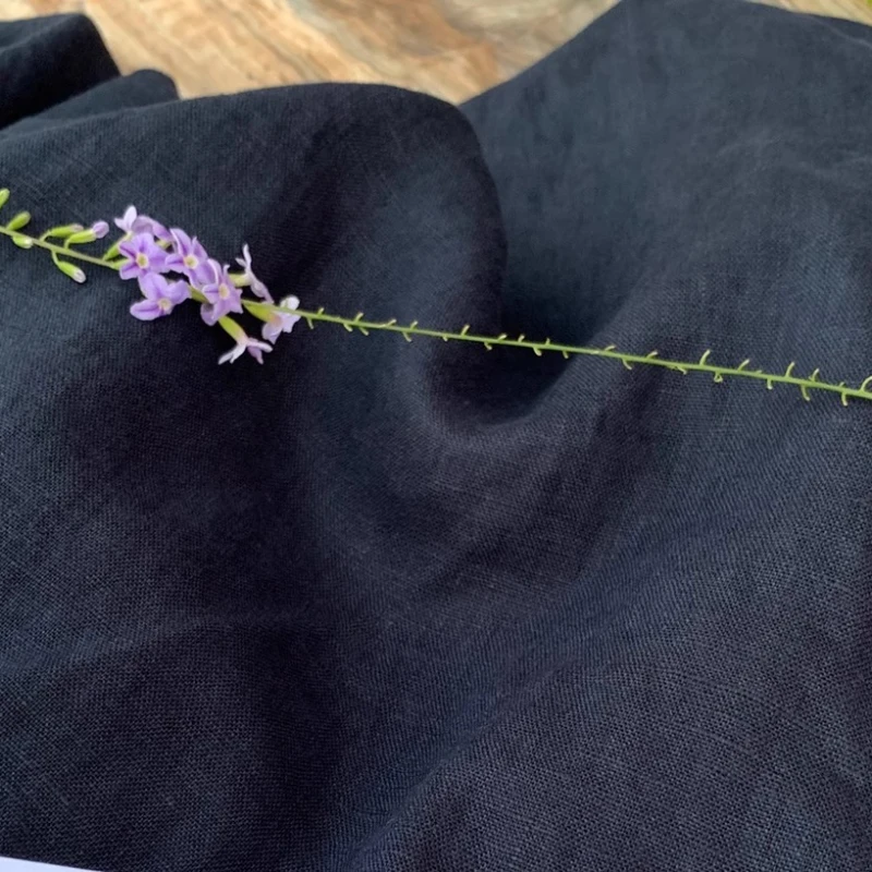 

Navy Blue Pure Irish Linen Fabric Imported From Ireland Premium Summer Autumn Suit Pants Dress Robe Cheongsam Fabric