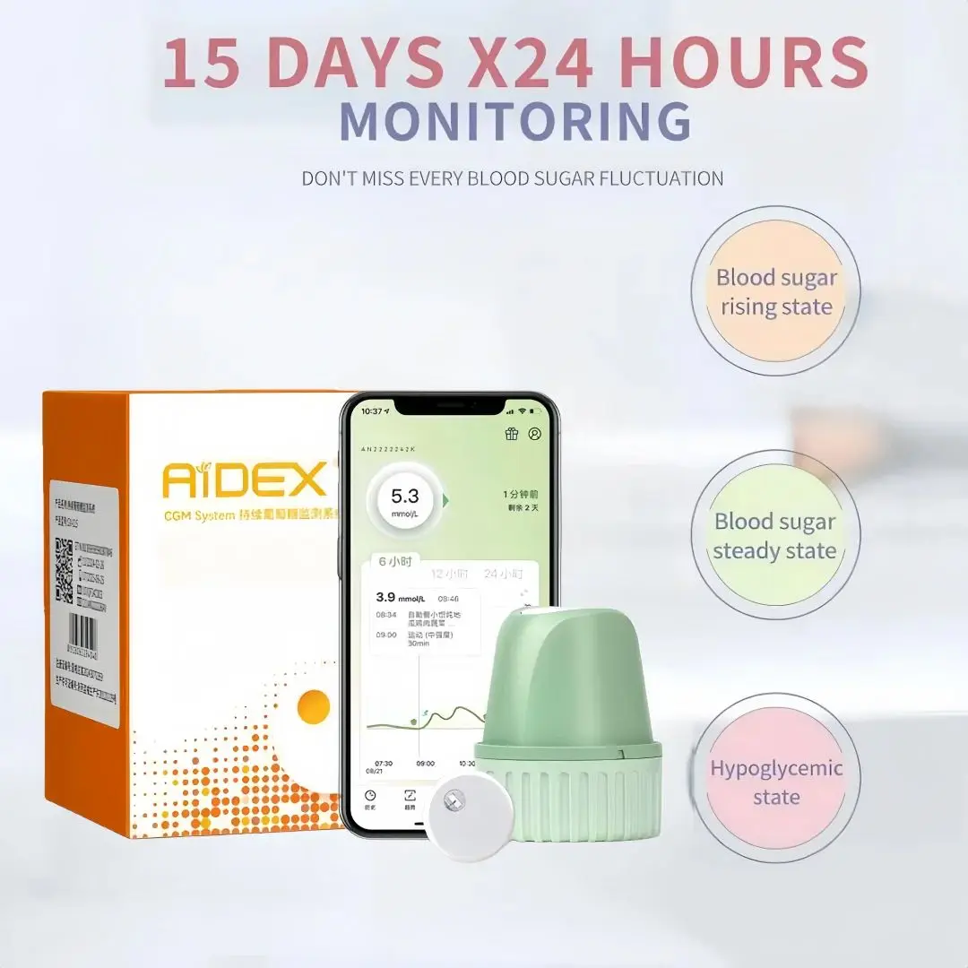cgm-aidexxセンサー血糖計-24時間リアルタイムモニタリング-gx-01s血糖計-15日間の連続モニタリング